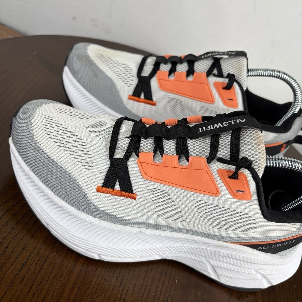 AllSwifit Shoes Women's 6 White Orange Gray Athletic Running Lace Up Sneaker - Picture 12 of 16